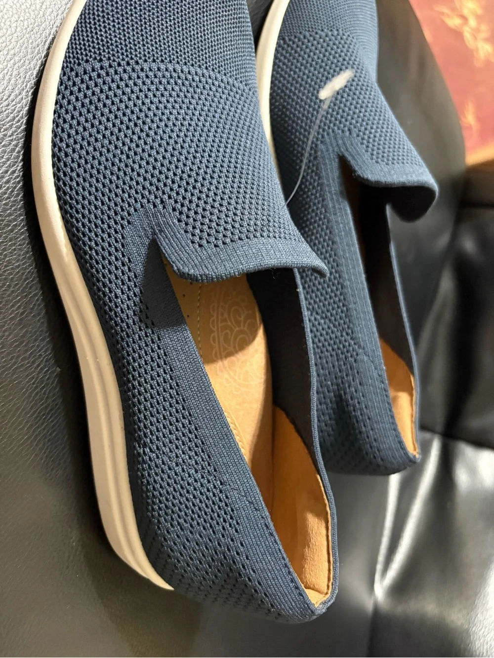 Clarks Women's Slip-On Knit Loafers in Blue